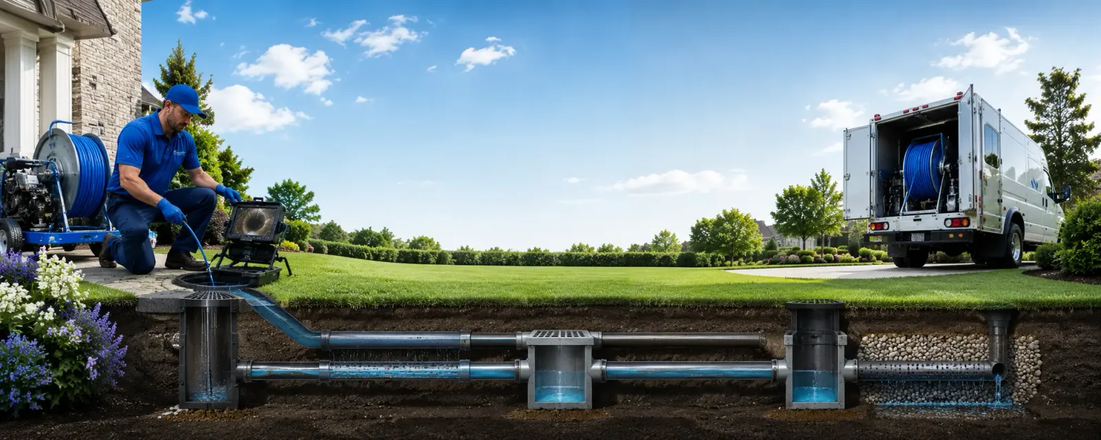 Outdoor drain cleaning information for Becket, MA